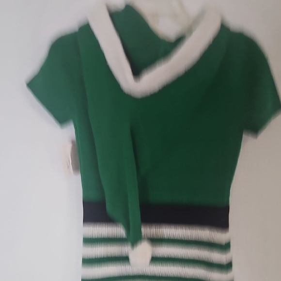 Ugly CHRISTMAS No Boundaries Holiday Green and White Striped Elf Dress Sz XS (1) - Picture 6 of 9